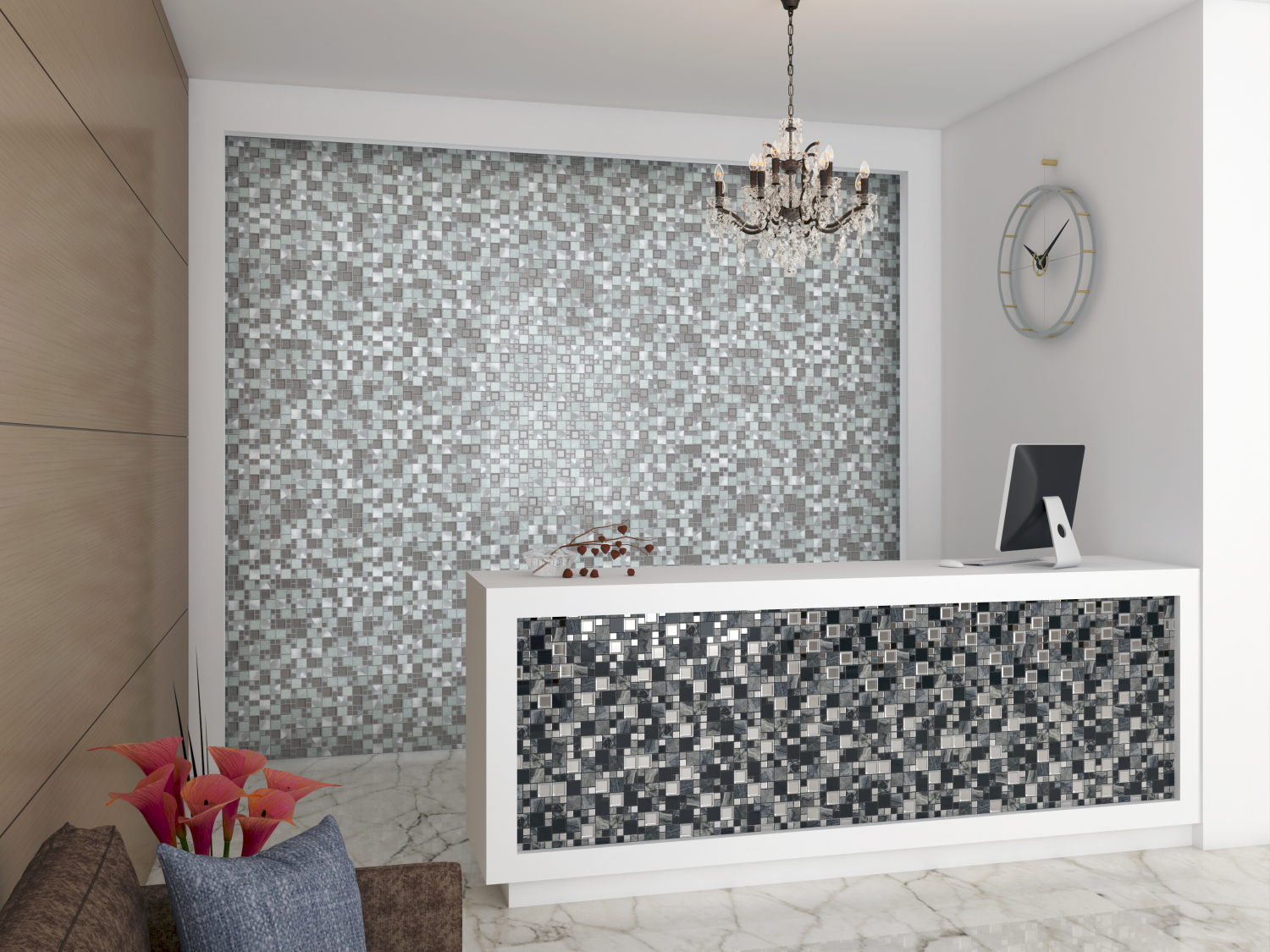 kaos grey mosaik med b 229 de metall och stenf 228 lt kaos grey mosaik med b 229 de metall och stenf 228 lt